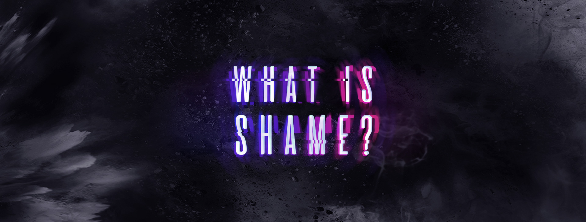 Banner featuring the slogan of 2019 Porn Film Festival Vienna "What is shame?"